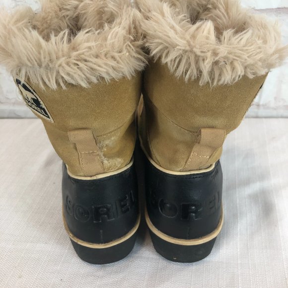Sorel Women's 6 Suede Tivoli Li Tan Curry Insulated Winter Snow Boots - Picture 9 of 14